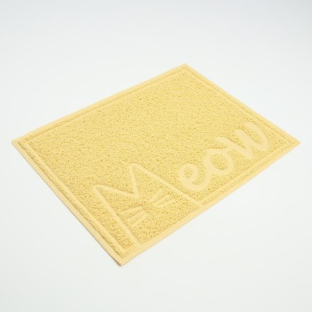 2-in-1 rug for a bowl/animal toilet 40 x 30 cm Meow, beige-1