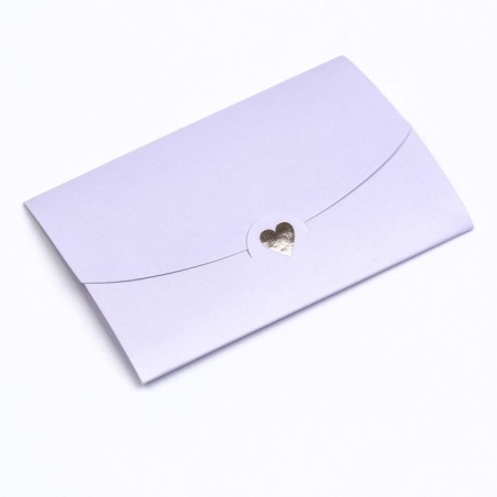 Envenue for certificate with embossing, lavender, 10.5 x 7