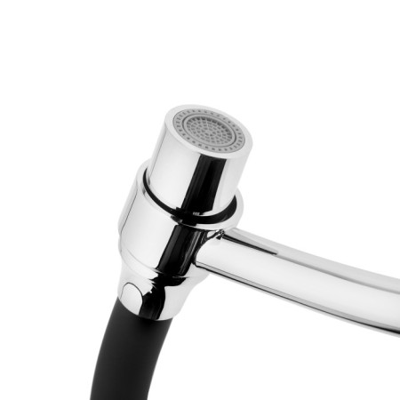 Accoona A4890F-2 kitchen mixer, single-leaf, silicone spout, brass, black, chrome-2