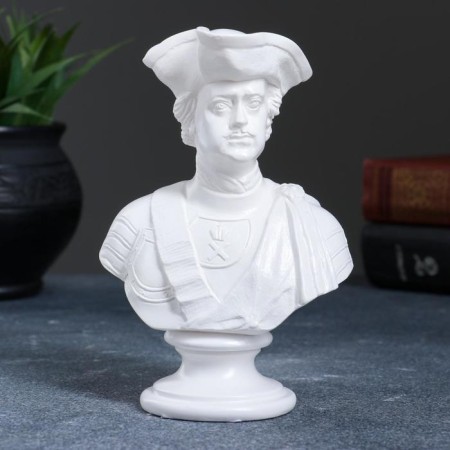 Bust "Peter I in a Triangle" White, 6x15cm