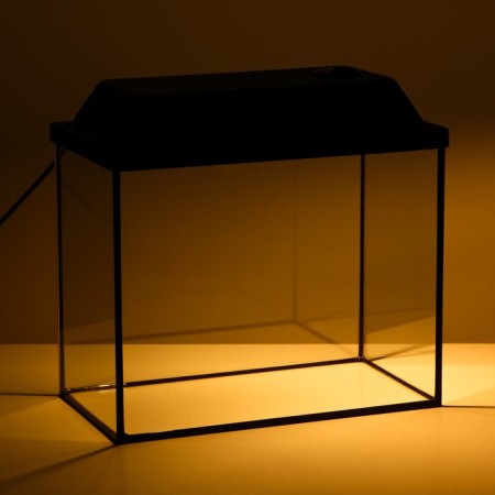 Aquarium "rectangular" with a lid, 25 liters, 38 x 21 x 31/36 cm, black-5