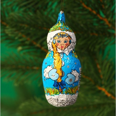 New Year. Chocolate figure on the thread "Santa Claus, Snow Maiden, Snowman", mix, 18 g-2