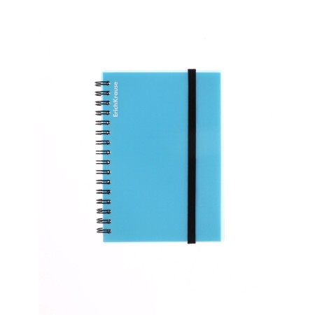 Notebook A6 (120 x 146 mm), 80 sheets in a cage on the crest Erichkrause "Ice Metallic", plastic cover, elastic band, offset unit, white 100%, mix-13