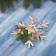 Christmas tree decoration "Retro snowflake with a twig" 14 cm