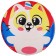 Children's ball zabiaka "cat", d = 22 cm, 60 g, red color