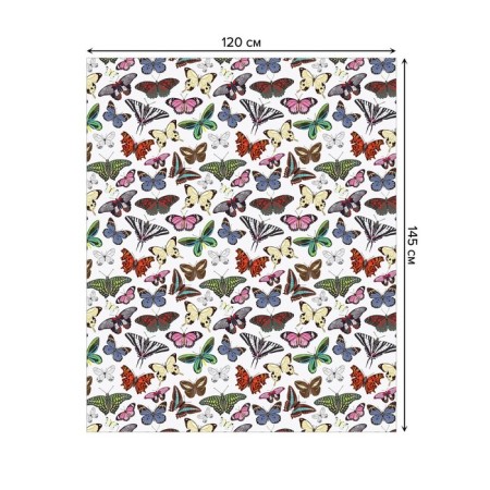 Tables on the table “Flight of butterflies”, rectangular, Saten, size 120x145 cm-1