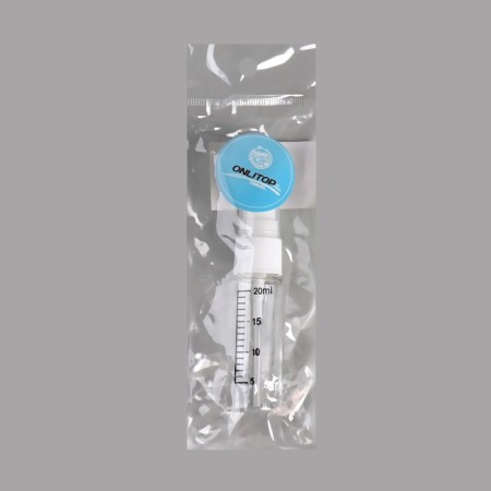A bottle for storage, with a spray, with a division scale, 20 ml, white/transparent color-7