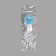 A bottle for storage, with a spray, with a division scale, 20 ml, white/transparent color