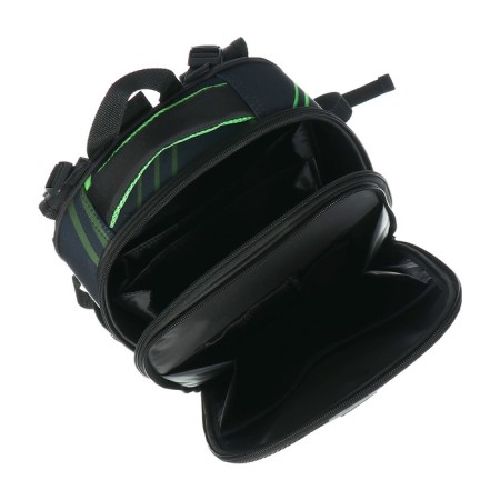 School backpack 38 x 30 x 16 cm, ergonomic back, Stavia "Super Car", black/green-7