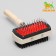 Bilateral brushes with a wooden handle, 10 x 17 cm