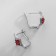Earrings with rhinestones Xuping paradise, red color in silver