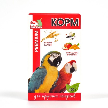 Feed "Pijon premium" for large parrots, 400 g-1