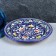 Plate of the Rishtan ceramics "Flowers", blue, flat, 17 cm