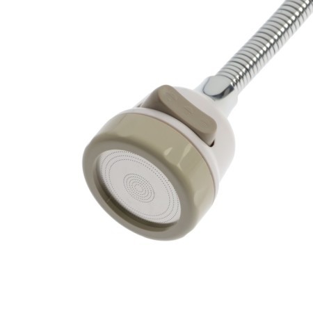 Zein aerator, with stream adjustment, on a flexible hose, 190mm, 3 modes, plastic, white-9