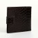 Male purse on the button, Textura, for cards, for coins, brown color