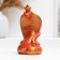 Figure "Snake with the crown" red with gilding, 7cm