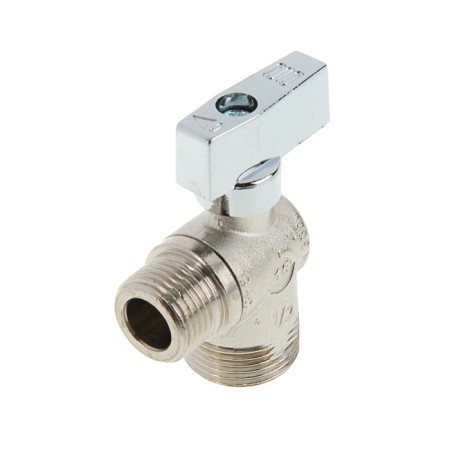 Ball the ball Valtec, 1/2 "x3/4", external thread, corner, without reflector, nickel, brass