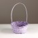 Wicker basket, d20x10xh33cm, lilac, bamboo