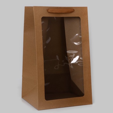Gift package with a window, craft, 50 x 30 x 25 cm