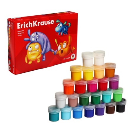 Гуашь 24 цвета по 20 мл, ErichKrause Jolly Friends-1