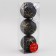 Set of balls plastic D-8 cm, 3 pcs "Fairytale patterns" snowflakes, black