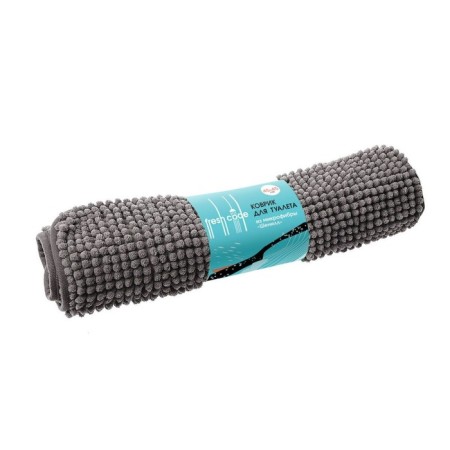 Toilet rug, Shenill, 45x45 cm, microfiber, gray-1