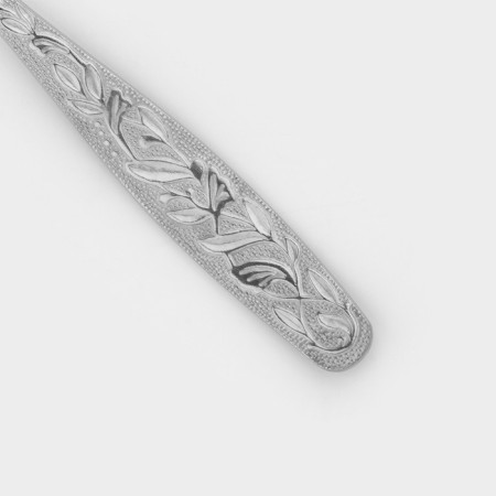 Teaspoon "Uralochka", h = 14 cm, thickness 2 mm, silver color-2
