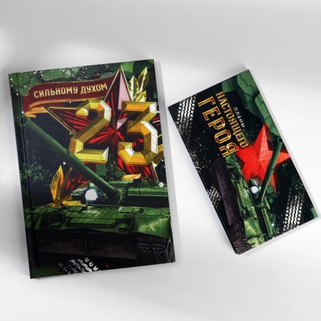 Gift set: A5 diary, 80 sheets and planning, 50 l. "Strong spirit"-11