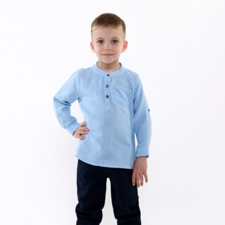 Kit for children (longshilly/pants), blue color, height 116cm-1