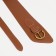 Women's belt, width 7.5 cm, metal buckle, brown color