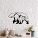 Metal panel "Bear and mountains" 60x35 cm