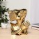 Vase Ceramics "Sophisticated Profile" 15x8x21 cm, gold