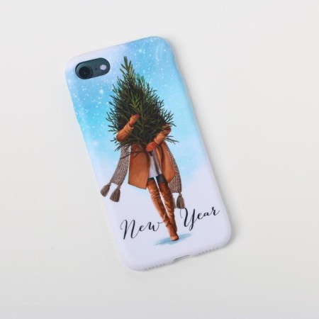 Case for the phone New Year's "Yolka", on the iPhone 7.8