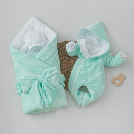 Set for discharge Winter Kinderlitto "Flombir Starks", 5 objects, height 56-62 cm, mint color