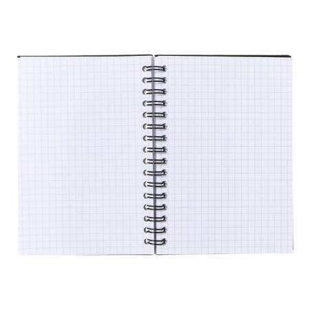 Notebook A6, 80 sheets in a cage on a spiral Erichkrause "Classic Words", a plastic cover, an offset unit, whiteness 100%, black-2