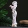 Figure "Girl in a hat" Small white/gold 10x13x38cm