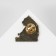 Panda "graphic animals" icon, black and white color in gold