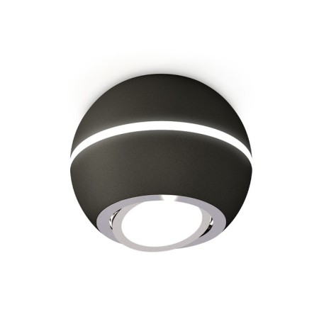 Turning lamp Ambrella Light, XS11102021, MR16 GU5.3 LED 3W, 4200K, Black sand, silver color