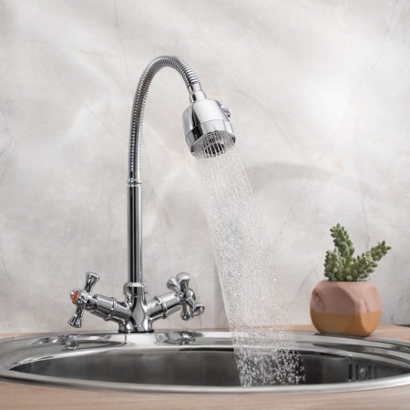 Kitchen mixer "RMS" SL138-279F, flexible spout, two-wound, zinc, chrome-3