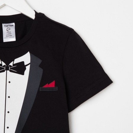 Children's T-shirt KAFTAN "Gentleman" Size 34 (122-128), black-5
