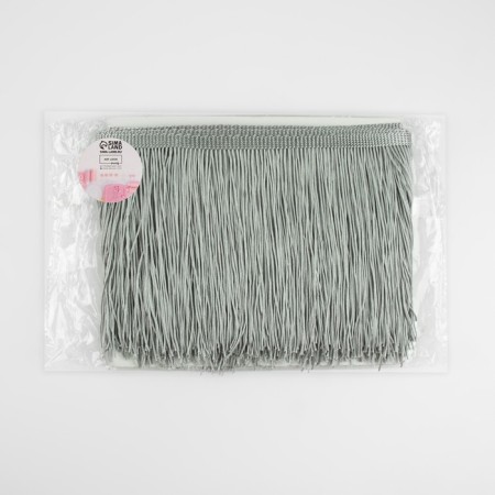 Decorative braid "Furrm", 15 cm, 5 ± 0.5 m, color gray color-2