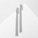 Hanging earrings "style" chains, color silver