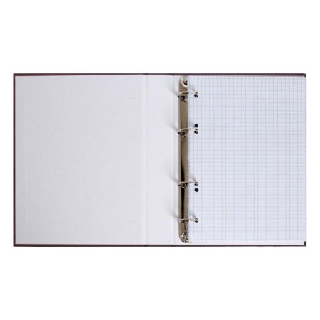 A notebook on 4 rings A5, 120 sheets in the cage "Brown. Metallic", boumvil cover, offset unit-1