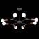 Ceiling EVOLUCE lamp. Sle106403-08. Palare. 8x60 watts, E27, 69.5x69.5x35.5 cm, gray color, pink gold