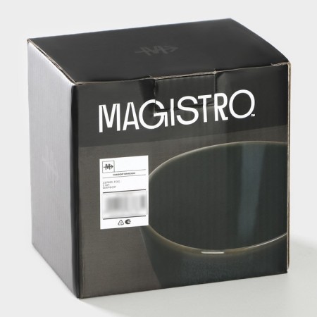 Набор салатников фарфоровых Magistro Fog, 2 предмета: 340 мл, цвет серый-6