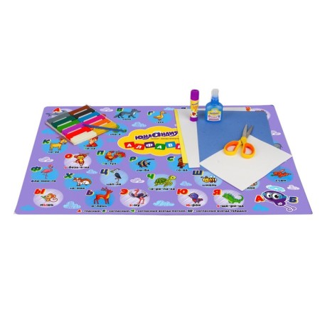 Gluebring table for pvc creativity (folding), 700 x 500 mm, Yunland "Alphabet"-4