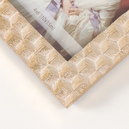 Photo frame Polystone 10x15 cm "Cubes" golden 1.7x15.2x19.8 cm-2