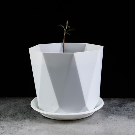 Patron for pot, d = 25 cm, plastic, color marble-3