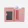 Women's wallet on the button, pink color