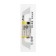 Handle-slop, m/o 96 mm, white color, with a golden insert